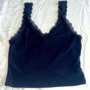 AE cropped lace top S